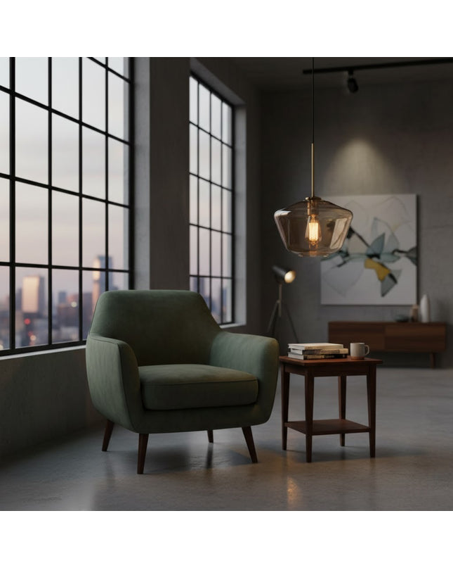 Pendant Light ARCLINEA — glass modern pendant light, custom designer lighting by RODESIGNE