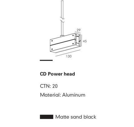 Power Supply MOBIUS — track lighting accessory, technical lighting by RODESIGNE