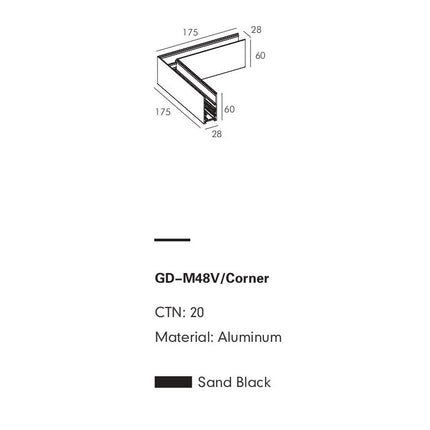 Connector Module PRATO-M — track lighting accessory, technical lighting by RODESIGNE