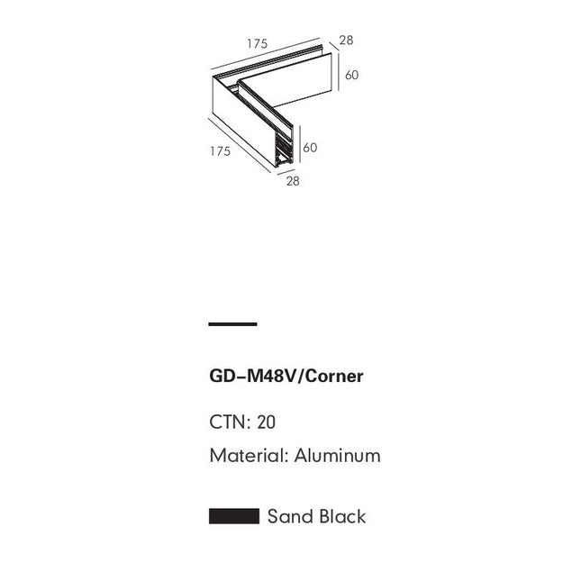 Connector Module PRATO-M — track lighting accessory, technical lighting by RODESIGNE