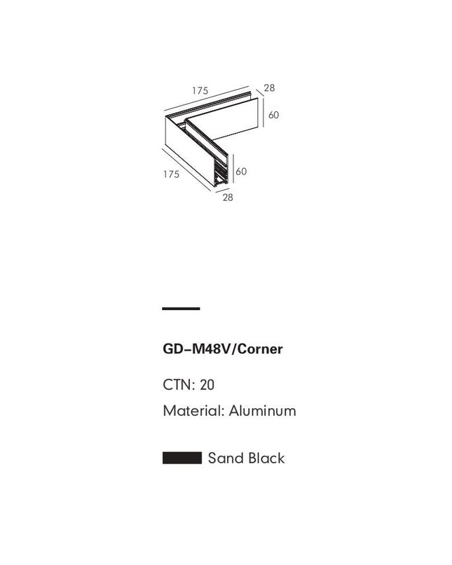 Connector Module PRATO-M — track lighting accessory, technical lighting by RODESIGNE