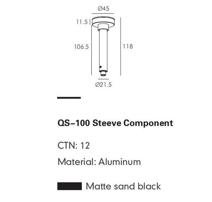 Mounting Bracket MOBIUS-100 — track lighting accessory, technical lighting by RODESIGNE