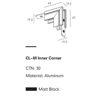 Connector Module FABIO-M — track lighting accessory, technical lighting by RODESIGNE