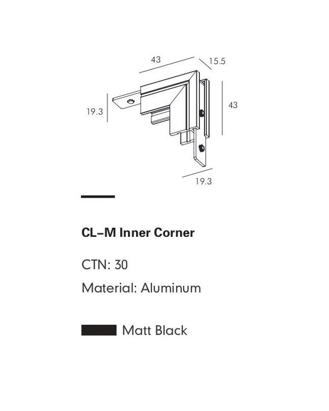 Connector Module FABIO-M — track lighting accessory, technical lighting by RODESIGNE