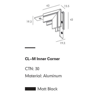 Connector Module FABIO-M — track lighting accessory, technical lighting by RODESIGNE