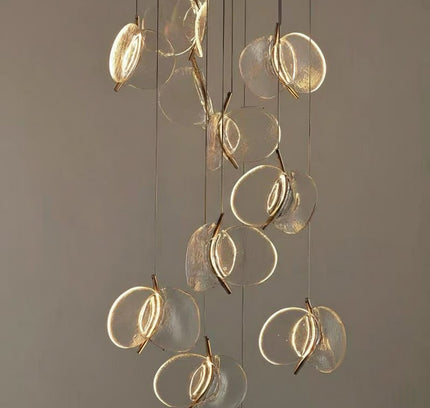 Pendant Light RINGORA — glass modern pendant light, custom designer lighting by RODESIGNE