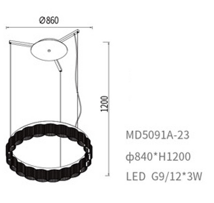 Chandelier PARESTA — designer chandelier, custom lighting by RODESIGNE