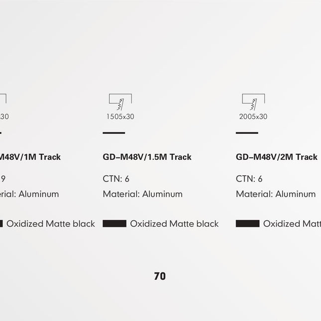 Track Rail PRATO-M — track lighting accessory, technical lighting by RODESIGNE