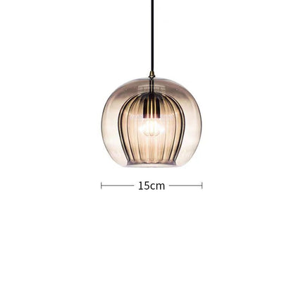 Pendant Light PLEATED CRYSTAL — glass modern pendant light, custom designer lighting by RODESIGNE