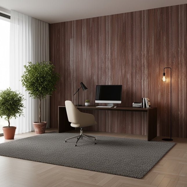 Wall Panel LINEAR TRAVERTINE — decorative acoustic wall panel, sound absorption by RODESIGNE