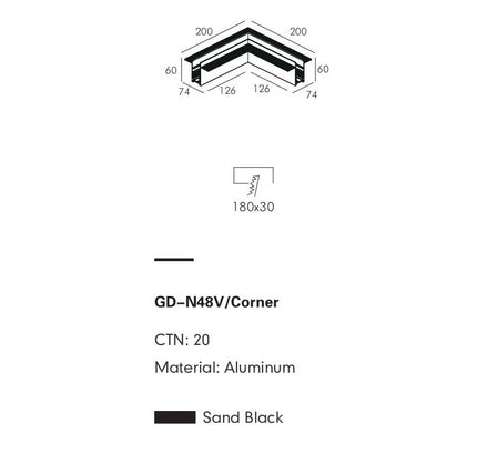 Connector Module PRATO-N — track lighting accessory, technical lighting by RODESIGNE