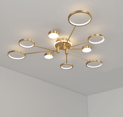 Сeiling lamp TONA by Rodesigne — brass designer piece by RODESIGNE