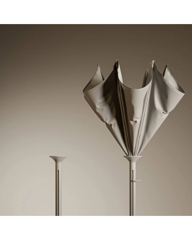 HELIOS parasol closed and open — retracts into pole