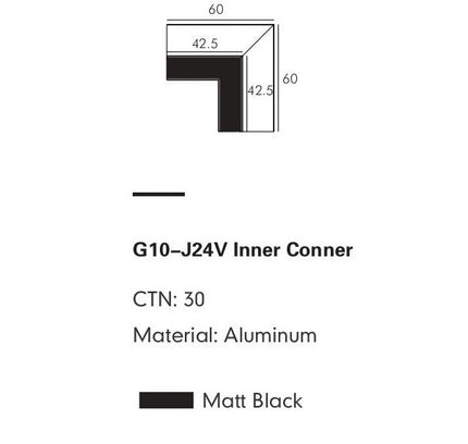 Corner Mount PARATA-J24 — track lighting accessory, technical lighting by RODESIGNE