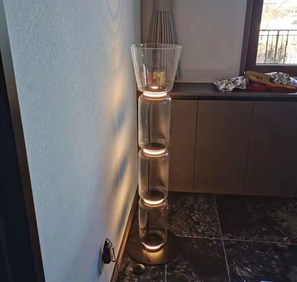 Floor lamp KRUKKE by Rodesigne — glass designer floor lamp by RODESIGNE