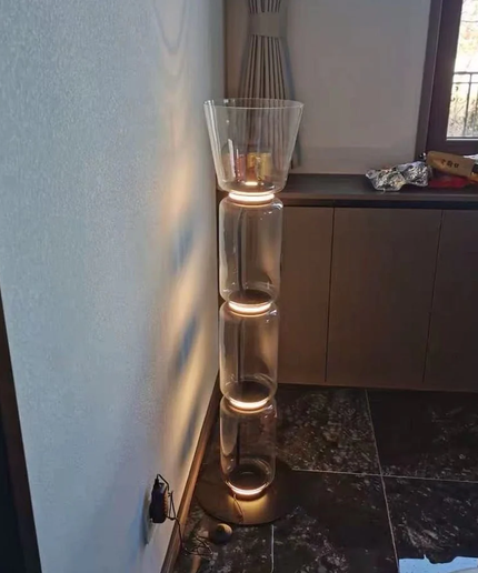 Floor lamp KRUKKE by Rodesigne — glass designer floor lamp by RODESIGNE