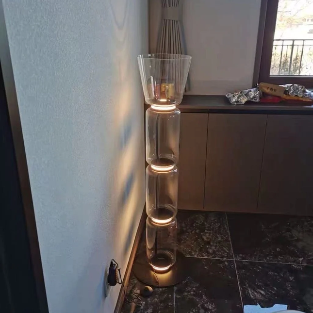 Floor lamp KRUKKE by Rodesigne — glass designer floor lamp by RODESIGNE
