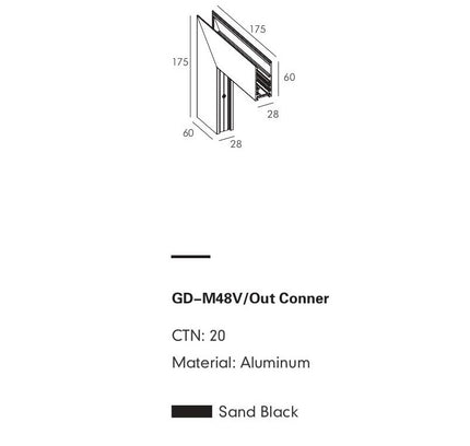 Connector Module PRATO-M — track lighting accessory, technical lighting by RODESIGNE