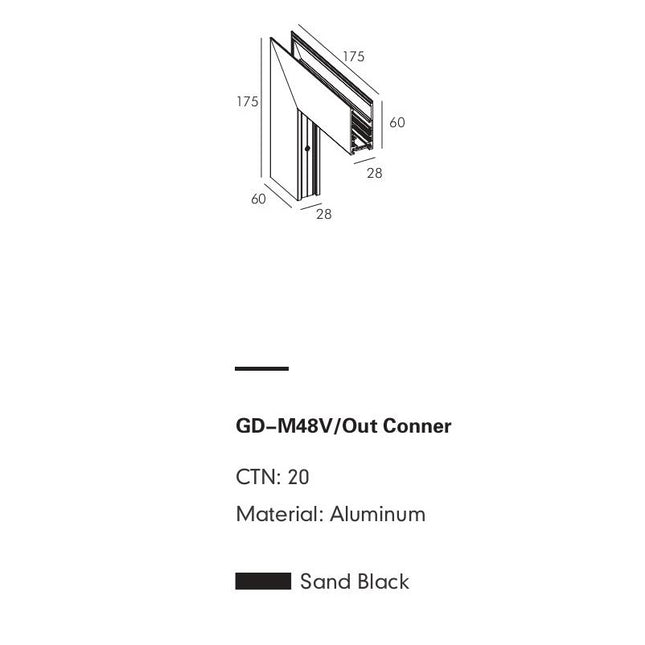 Connector Module PRATO-M — track lighting accessory, technical lighting by RODESIGNE