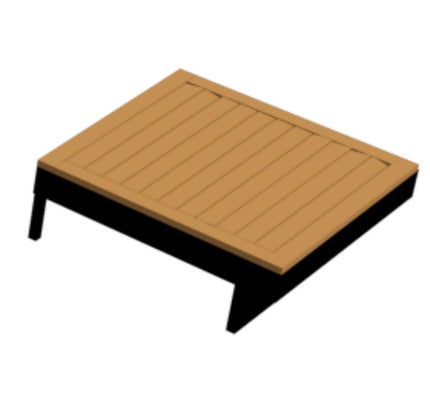 Side Table MOLO Outdoor - Aluminium Teak
