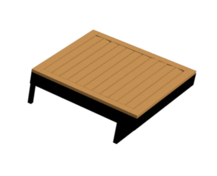 Side Table MOLO Outdoor - Aluminium Teak