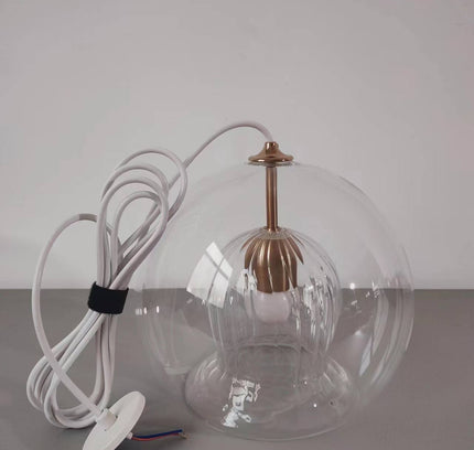 Pendant Light PLEATED CRYSTAL — glass modern pendant light, custom designer lighting by RODESIGNE