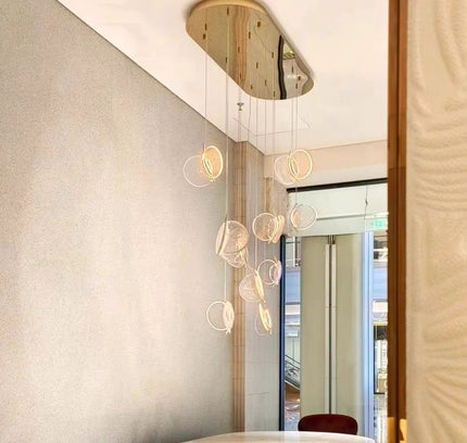Pendant Light RINGORA — glass modern pendant light, custom designer lighting by RODESIGNE