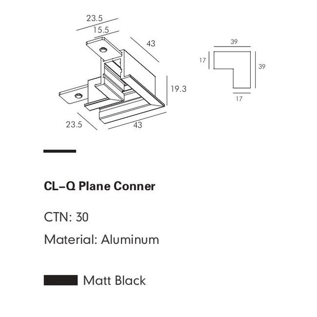 Connector Module FABIO-Q — track lighting accessory, technical lighting by RODESIGNE