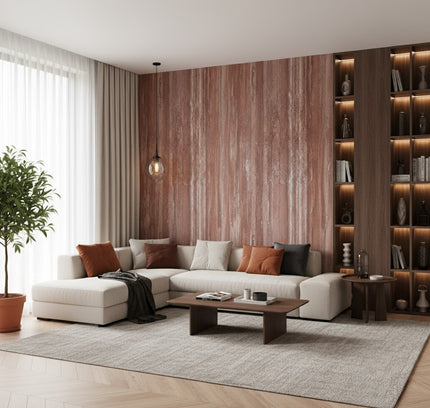 Wall Panel LINEAR TRAVERTINE — decorative acoustic wall panel, sound absorption by RODESIGNE