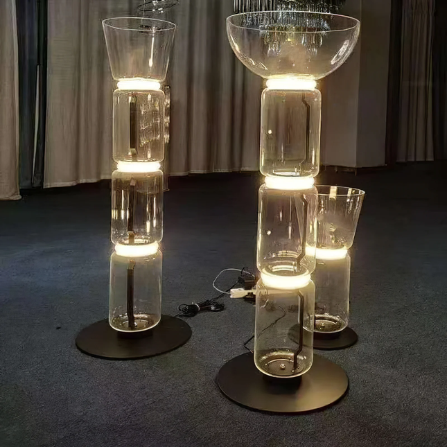 Floor lamp KRUKKE by Rodesigne — glass designer floor lamp by RODESIGNE