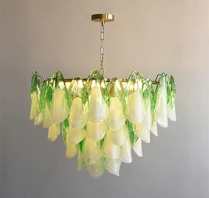 Chandelier MALANA by RODESIGNE, 60 × 52 cm, Green