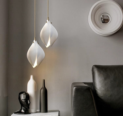 Pendant lamp MAGNOLIA FLOWER by Rodesigne — brass modern pendant light, custom designer lighting by RODESIGNE