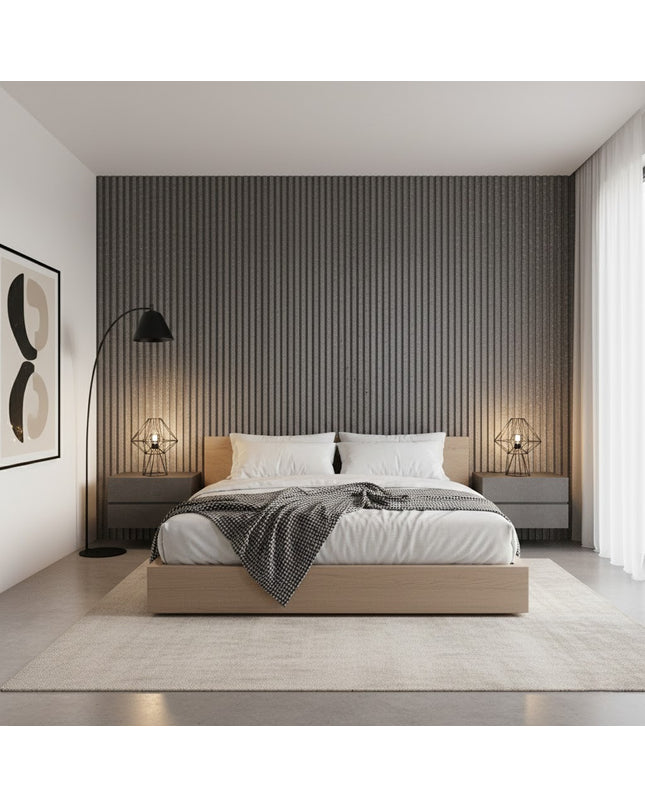 Wall Panel ROUND LINE STONE — decorative acoustic wall panel, sound absorption by RODESIGNE
