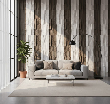 Panel STONE COLUMN — decorative acoustic wall panel, sound absorption by RODESIGNE