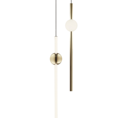 Pendant lamp ORION GLOBE by Rodesigne — brass modern pendant light, custom designer lighting by RODESIGNE