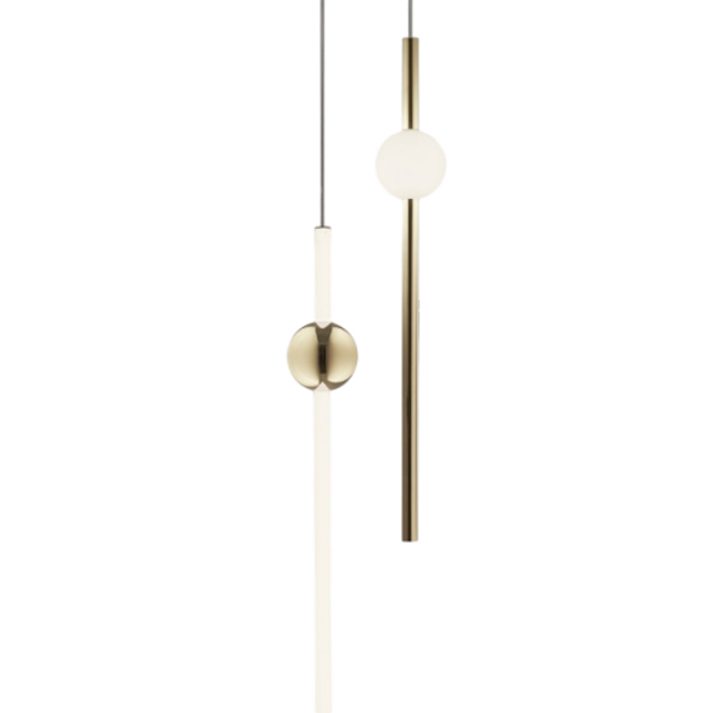 Pendant lamp ORION GLOBE by Rodesigne — brass modern pendant light, custom designer lighting by RODESIGNE