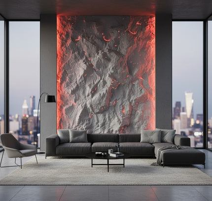 Panel ROCK WALL TRANSCULENT — decorative acoustic wall panel, sound absorption by RODESIGNE