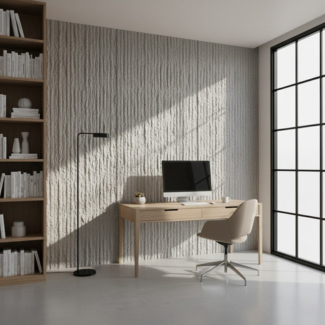 Wall Panel FINE LINE STONE BOARD — decorative acoustic wall panel, sound absorption by RODESIGNE