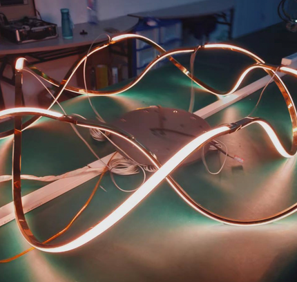 Chandelier LINJER — designer chandelier, custom lighting by RODESIGNE