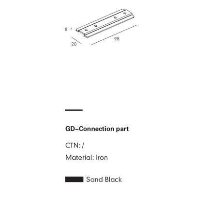 Connector Module PRATO — track lighting accessory, technical lighting by RODESIGNE