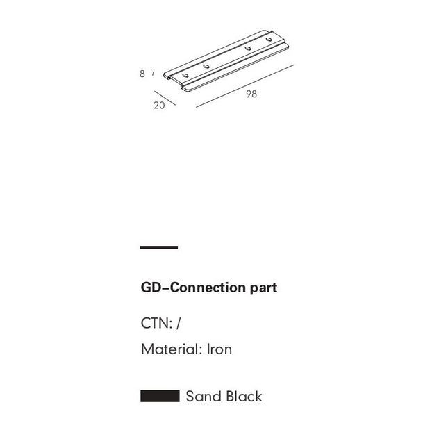 Connector Module PRATO — track lighting accessory, technical lighting by RODESIGNE