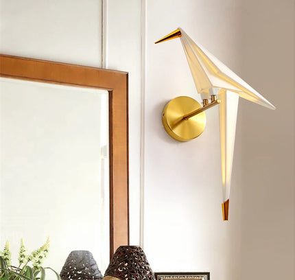 Wall Sconce BIRDY PEARCH — brass wall sconce lamp, designer lighting by RODESIGNE