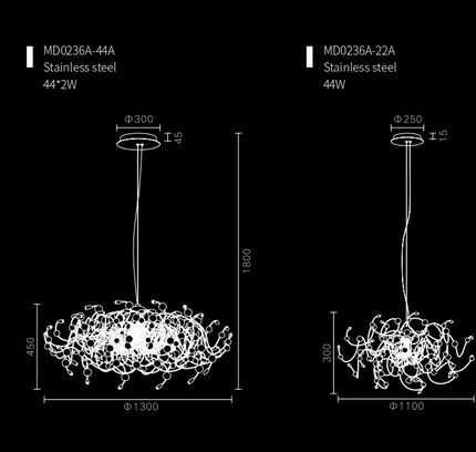 Chandelier PEDRA — designer chandelier, custom lighting by RODESIGNE