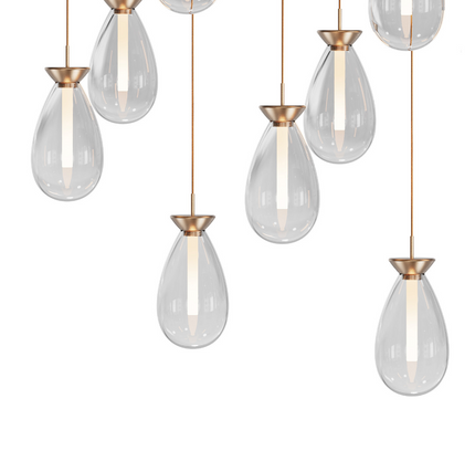 Pendant lamp BASSADY by Rodesigne — brass modern pendant light, custom designer lighting by RODESIGNE