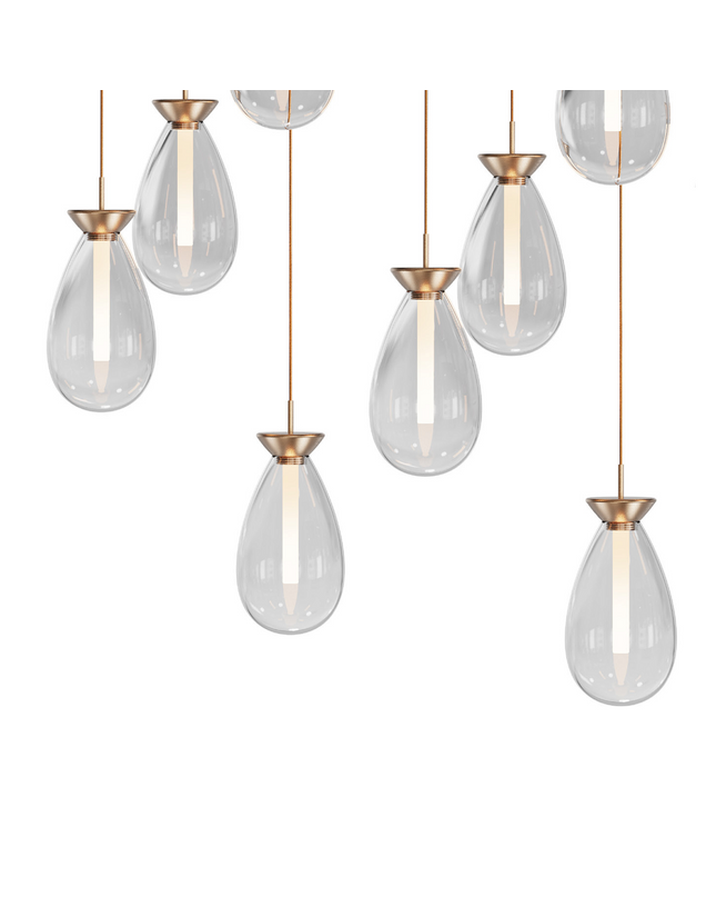 Pendant lamp BASSADY by Rodesigne — brass modern pendant light, custom designer lighting by RODESIGNE
