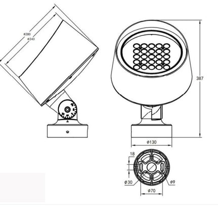 Surface-mounted light MN-RP1-XL by RODESIGNE