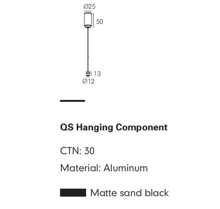 Pendant Bracket MOBIUS — track lighting accessory, technical lighting by RODESIGNE