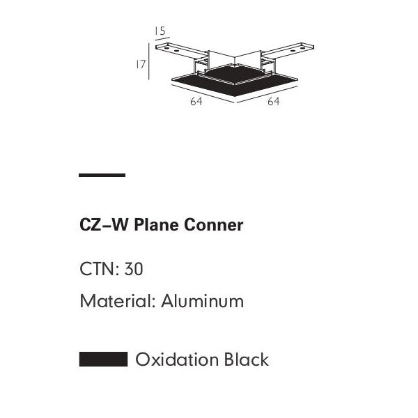Connector Module ROCCA-W — track lighting accessory, technical lighting by RODESIGNE