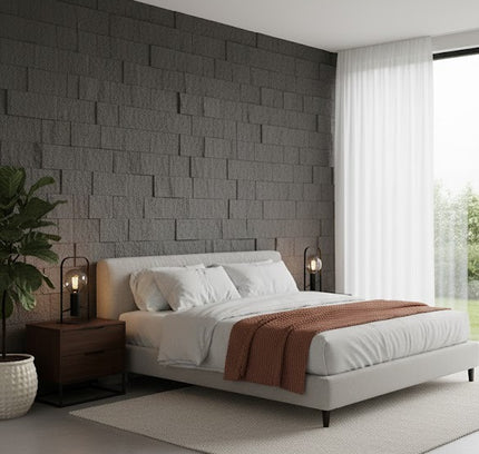 Panel LIME STONE WS — decorative acoustic wall panel, sound absorption by RODESIGNE