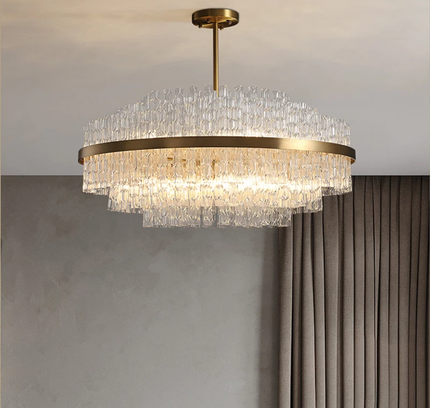 Chandelier HARTEX by Rodesigne — brass designer chandelier, custom lighting by RODESIGNE